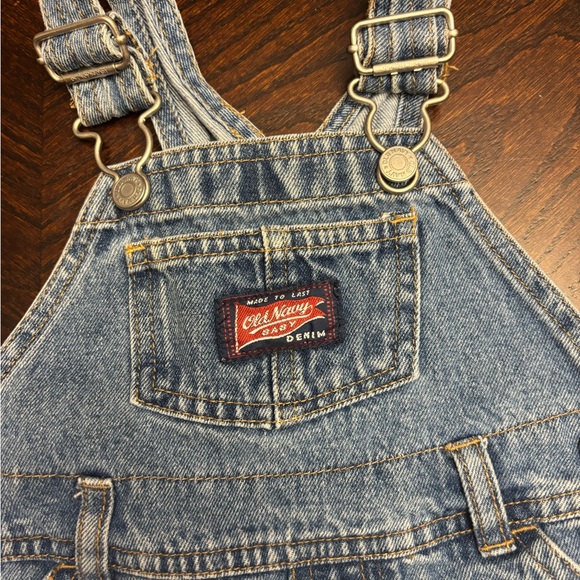 Vintage Old Navy Kids Blue Denim Overalls - Picture 4 of 6